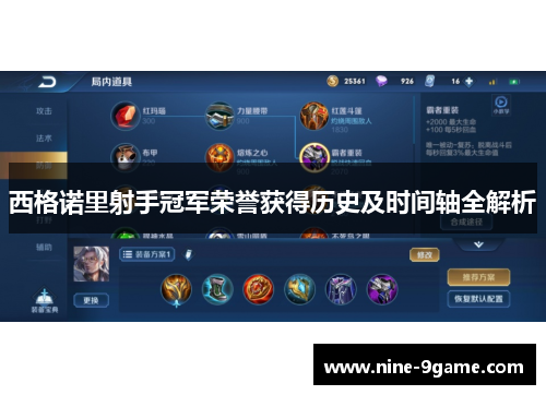 西格诺里射手冠军荣誉获得历史及时间轴全解析